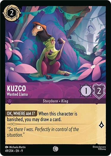 Image for Kuzco - Wanted Llama (49/204) (Fabled) - Disney Lorcana