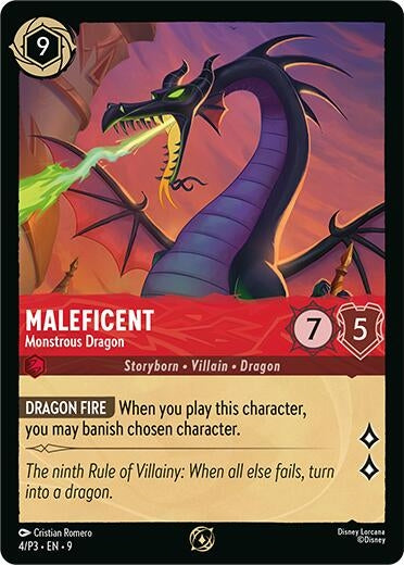 Image for Maleficent - Monstrous Dragon (Store Championship Participant) (4) - Disney Lorcana