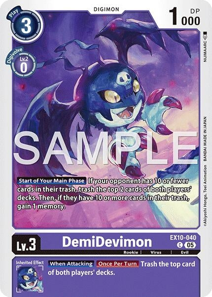 Image for DemiDevimon (EX10-040 C) - Digimon Card Game