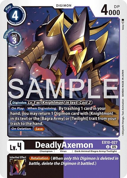 Image for DeadlyAxemon (EX10-027 U) - Digimon Card Game