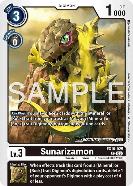 Image for Sunarizamon (EX10-025 C) - Digimon Card Game