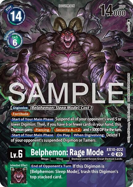 Image for Belphemon: Rage Mode (Alternate Art) (EX10-022 SR) - Digimon Card Game