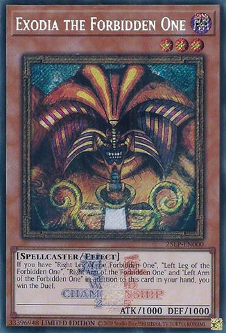 Image for Exodia the Forbidden One (ESR) (25LP-EN000) (Limited Pack World Championship 2025) - YuGiOh