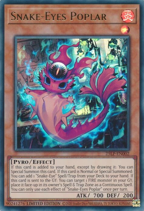 Image for Snake-Eyes Poplar (25LP-EN002) (Limited Pack World Championship 2025) - YuGiOh