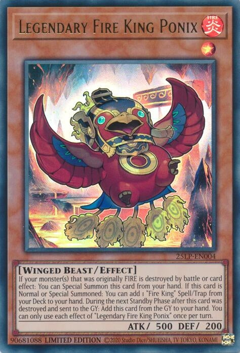 Image for Legendary Fire King Ponix (25LP-EN004) (Limited Pack World Championship 2025) - YuGiOh