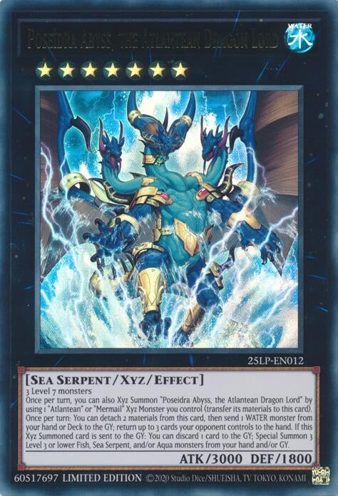 Image for Poseidra Abyss, the Atlantean Dragon Lord (25LP-EN012) (Limited Pack World Championship 2025) - YuGiOh