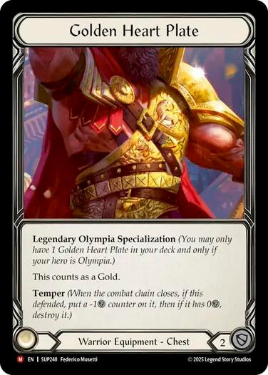 Image for Golden Heart Plate (SUP248) - Flesh and Blood TCG