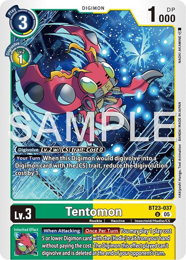 Image for Tentomon (BT23-037 U) - Digimon Card Game