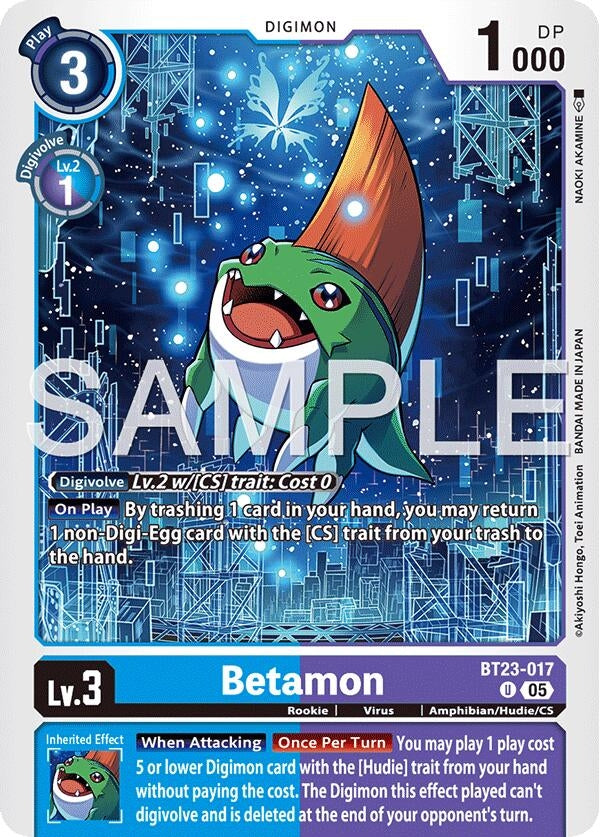 Image for Betamon (BT23-017 U) - Digimon Card Game