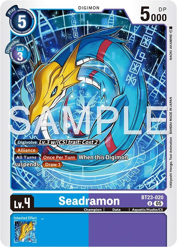 Image for Seadramon (BT23-020 U) - Digimon Card Game
