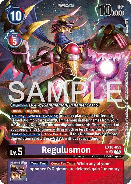 Image for Regulusmon (Alternate Art) (EX10-053 SR) - Digimon Card Game