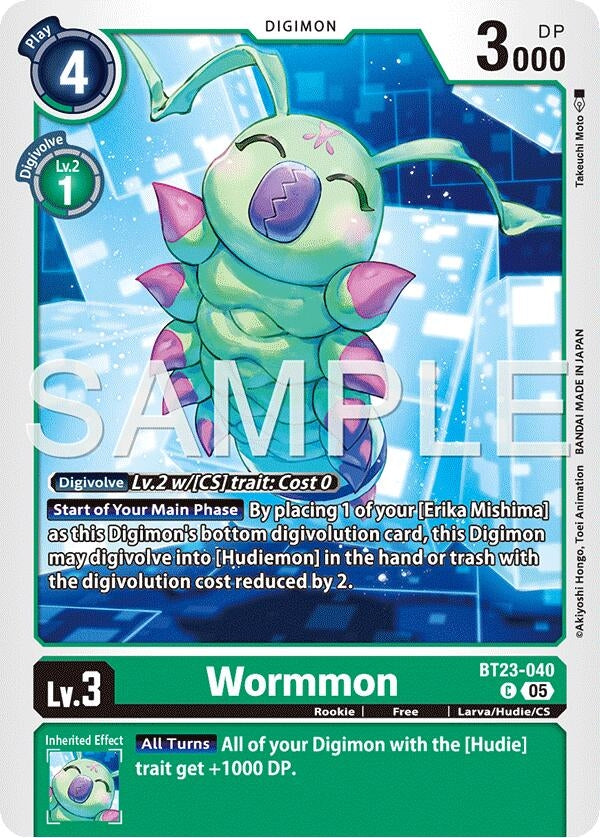 Image for Wormmon (BT23-040 C) - Digimon Card Game