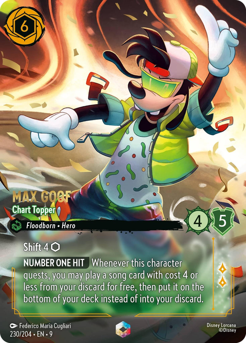 Image for Max Goof - Chart Topper (Enchanted) (230/204) (Fabled) - Disney Lorcana