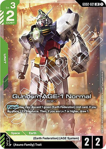 Image for Gundam AGE-1 Normal (GD02-021) (Dual Impact) - Gundam Card Game