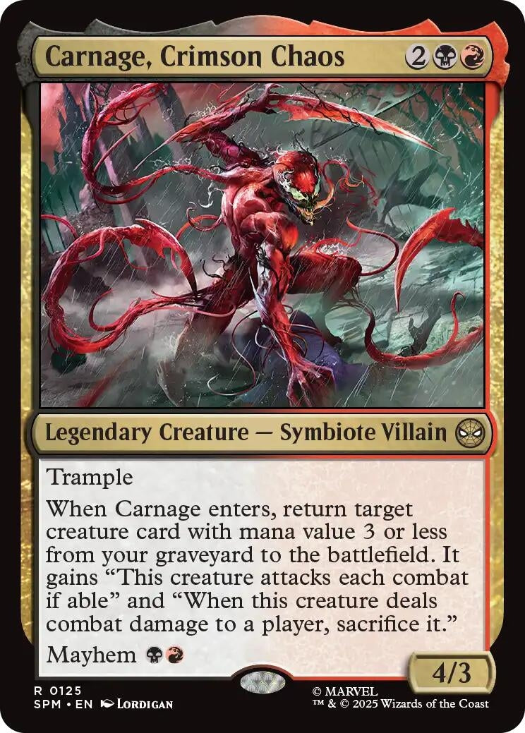 Image for Carnage, Crimson Chaos (125) (Marvel's Spider-Man) - Magic: The Gathering