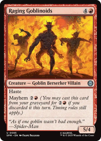 Image for Raging Goblinoids (85) (Marvel's Spider-Man) - Magic: The Gathering