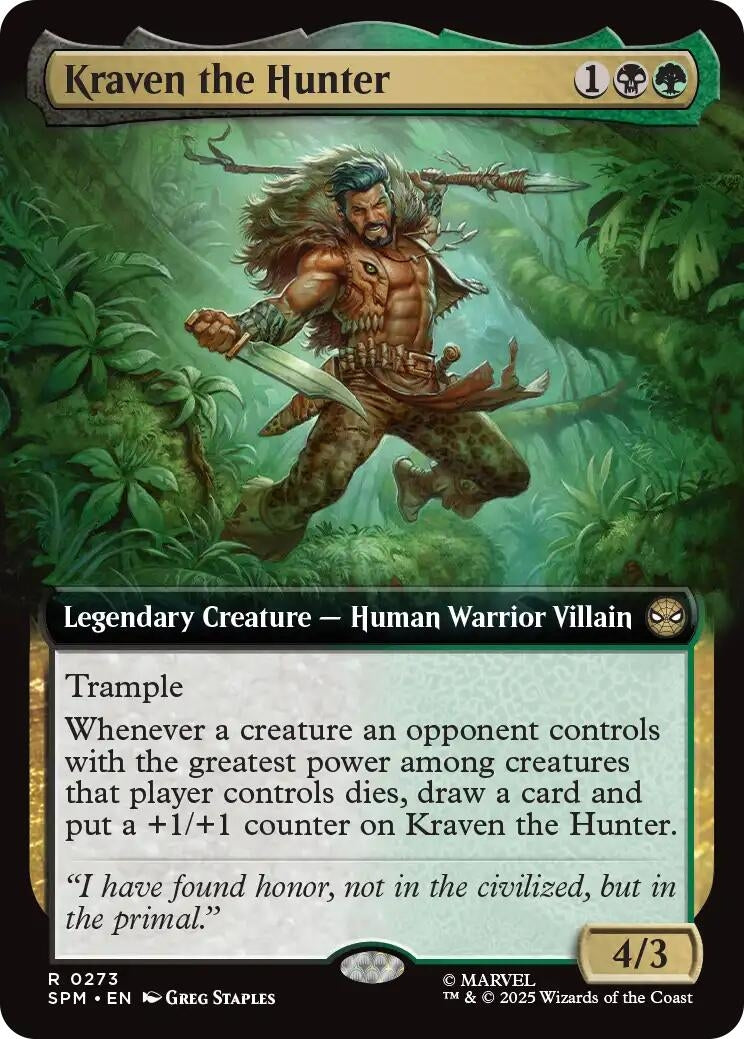 Image for Kraven the Hunter (Extended Art) (273) (Marvel's Spider-Man) - Magic: The Gathering