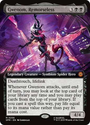Image for Gwenom, Remorseless (Extended Art) (256) (Marvel's Spider-Man) - Magic: The Gathering