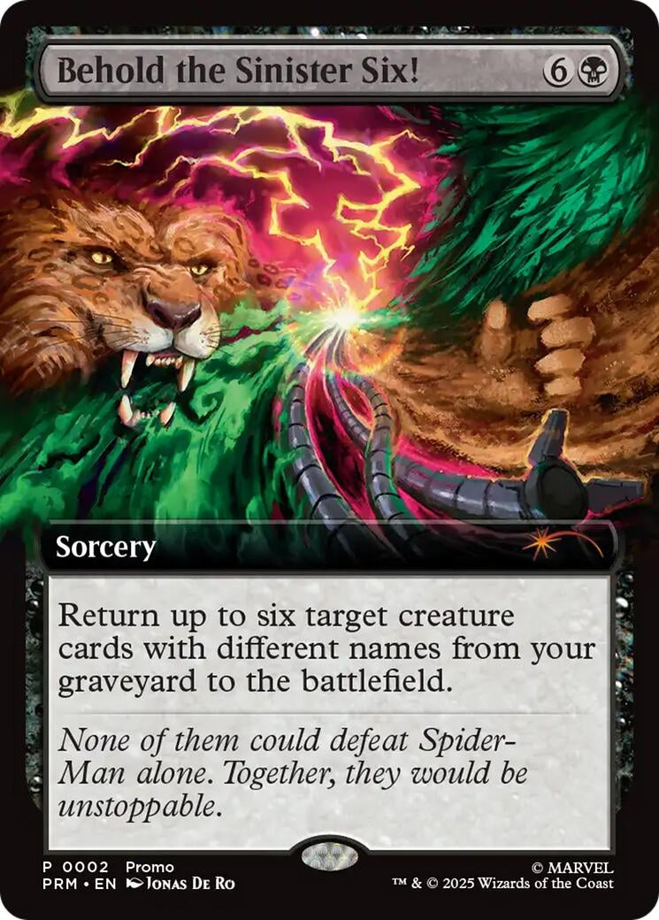 Image for Behold the Sinister Six! (2) (Unique and Miscellaneous Promos) - Magic: The Gathering