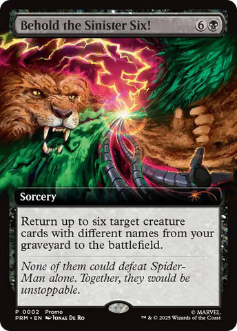 Image for Behold the Sinister Six! (2) (Unique and Miscellaneous Promos) - Magic: The Gathering
