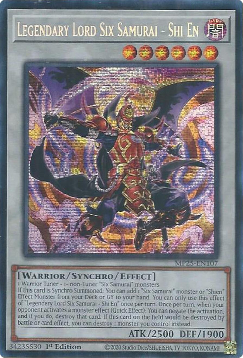 Image for Legendary Lord Six Samurai - Shi En (MP25-EN107) (2025 Mega-Pack) - YuGiOh