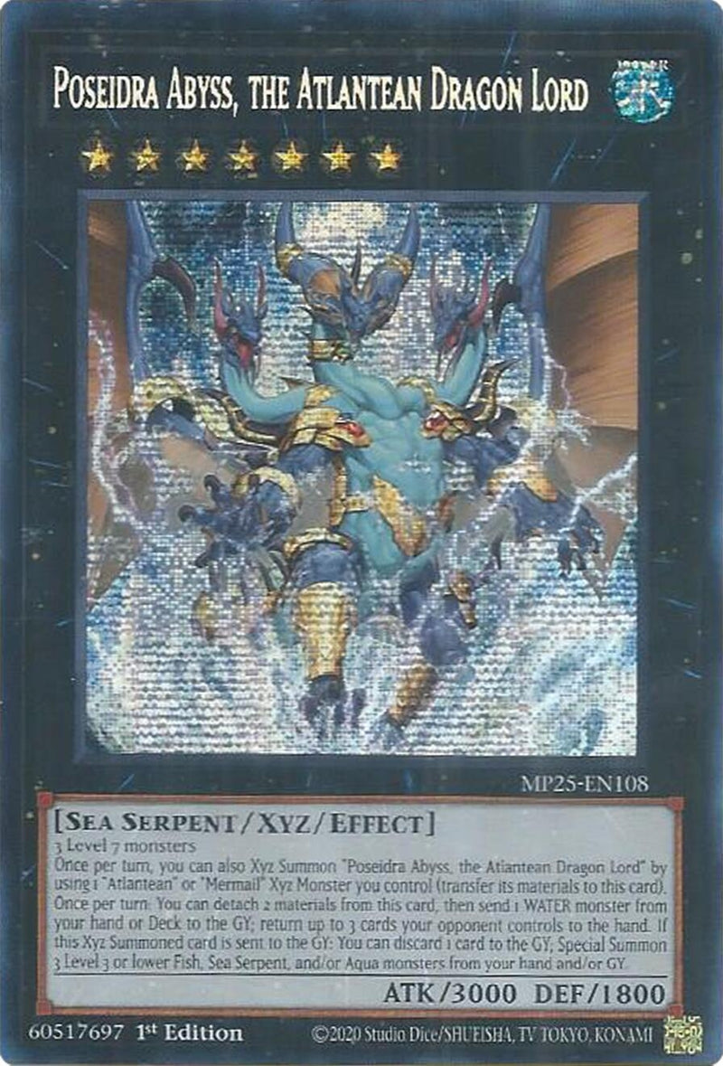 Image for Poseidra Abyss, the Atlantean Dragon Lord (MP25-EN108) (2025 Mega-Pack) - YuGiOh