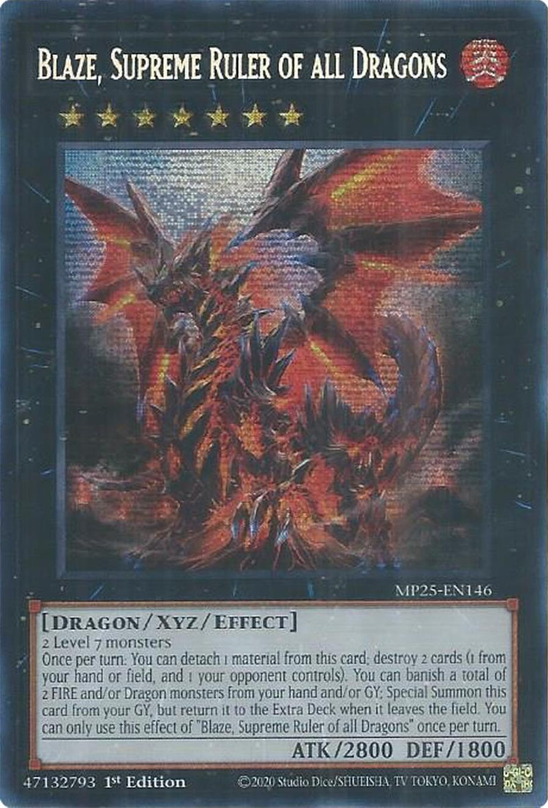 Image for Blaze, Supreme Ruler of all Dragons (MP25-EN146) (2025 Mega-Pack) - YuGiOh