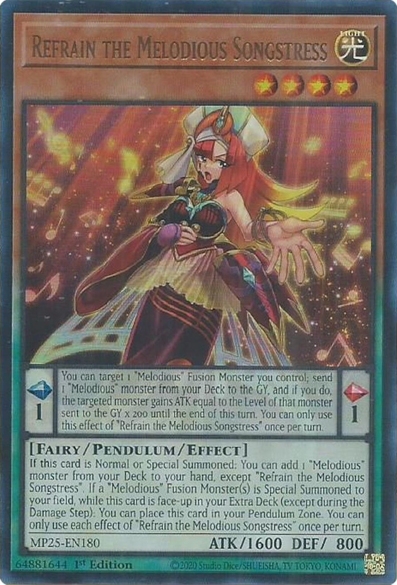 Image for Refrain the Melodious Songstress (MP25-EN180) (2025 Mega-Pack) - YuGiOh