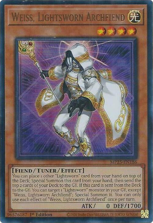 Image for Weiss, Lightsworn Archfiend (MP25-EN186) (2025 Mega-Pack) - YuGiOh