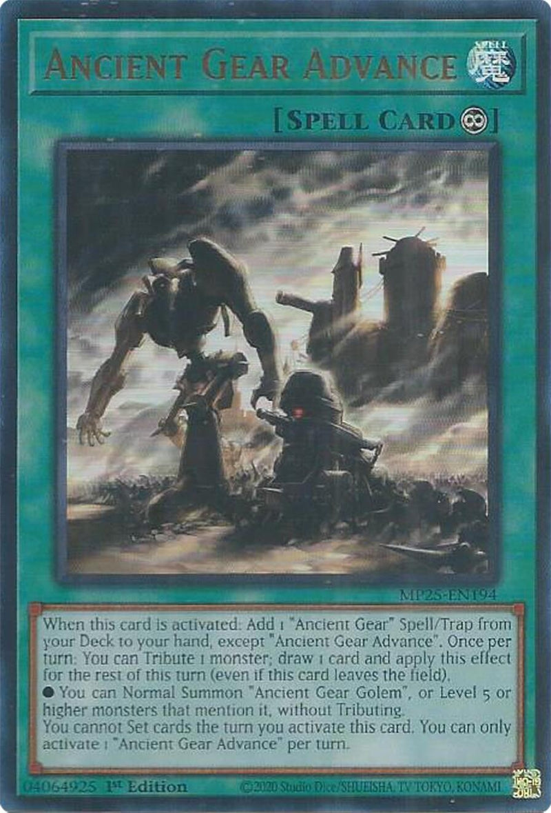 Image for Ancient Gear Advance (MP25-EN194) (2025 Mega-Pack) - YuGiOh