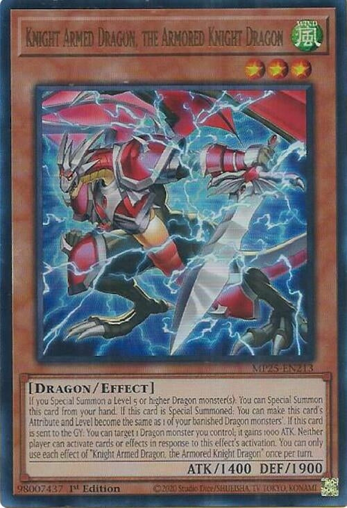 Image for Knight Armed Dragon, the Armored Knight Dragon (MP25-EN213) (2025 Mega-Pack) - YuGiOh
