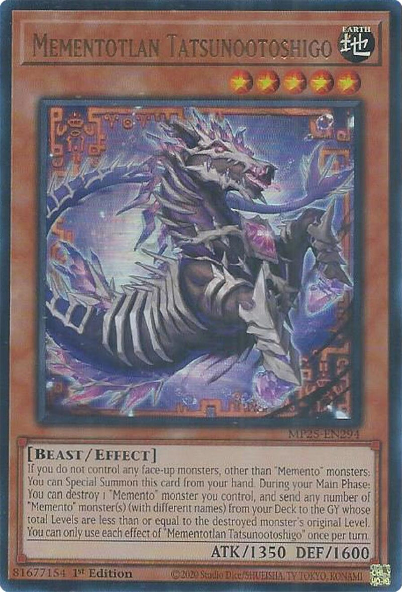 Image for Mementotlan Tatsunootoshigo (MP25-EN294) (2025 Mega-Pack) - YuGiOh
