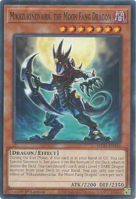 Image for Mikazukinoyaiba, the Moon Fang Dragon (MP25-EN346) (2025 Mega-Pack) - YuGiOh
