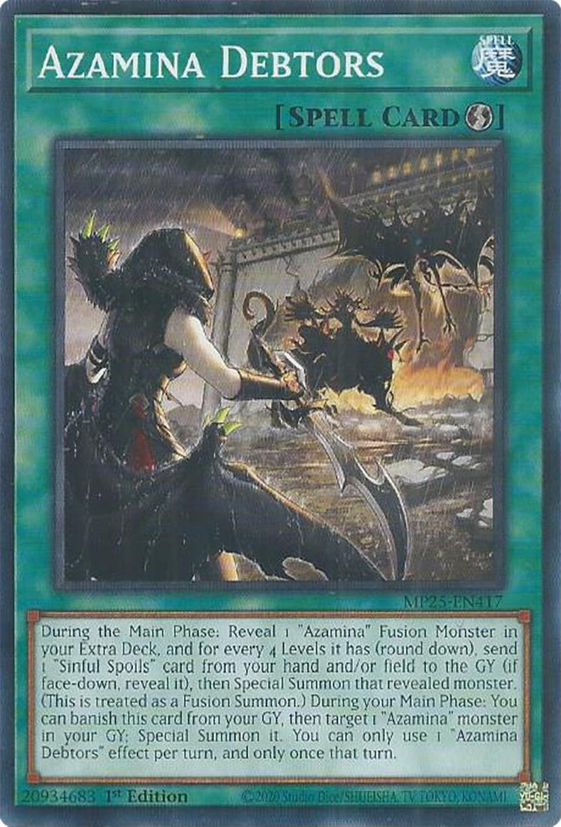 Image for Azamina Debtors (MP25-EN417) (2025 Mega-Pack) - YuGiOh