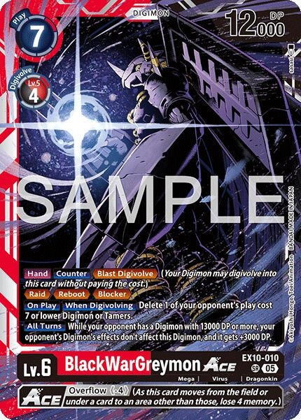 Image for BlackWarGreymon ACE (EX10-010 SR) - Digimon Card Game