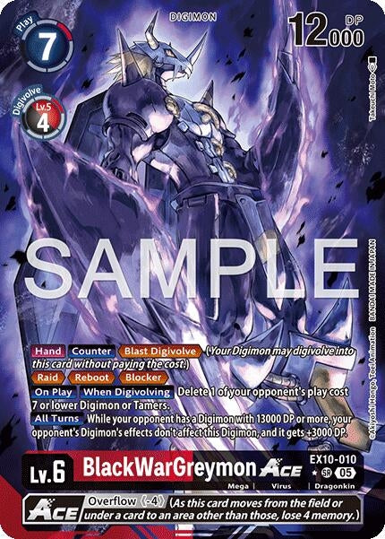 Image for BlackWarGreymon ACE (Alternate Art) (EX10-010 SR) - Digimon Card Game