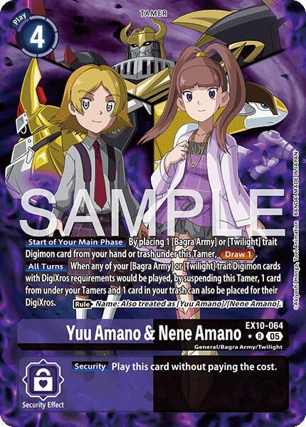 Image for Yuu  Amano & Nene Amano (Alternate Art) (EX10-064 R) - Digimon Card Game