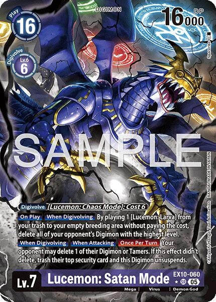 Image for Lucemon: Satan Mode (Alternate Art) (EX10-060 SR) - Digimon Card Game