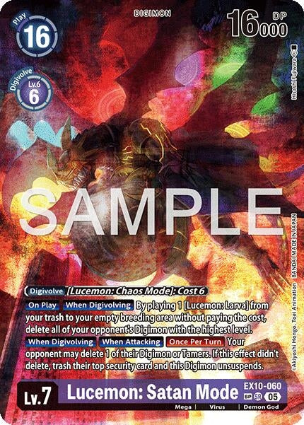 Image for Lucemon: Satan Mode (SP) (EX10-060 SR) - Digimon Card Game