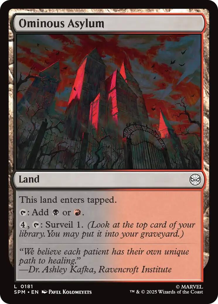 Image for Ominous Asylum (181) (Marvel's Spider-Man) - Magic: The Gathering