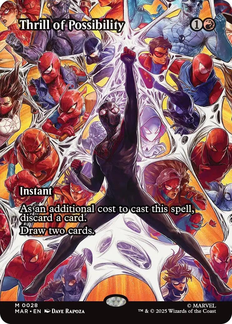 Image for Thrill of Possibility (Borderless) (28) (Marvel Eternal-Legal) - Magic: The Gathering