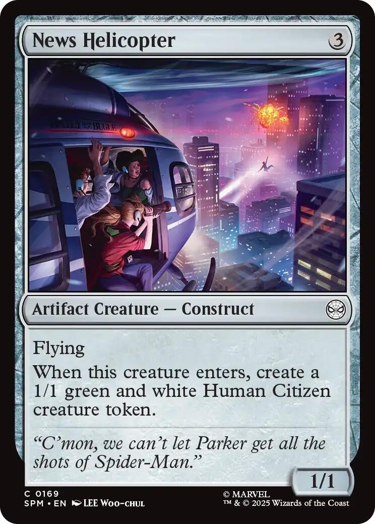 Image for News Helicopter (169) (Marvel's Spider-Man) - Magic: The Gathering