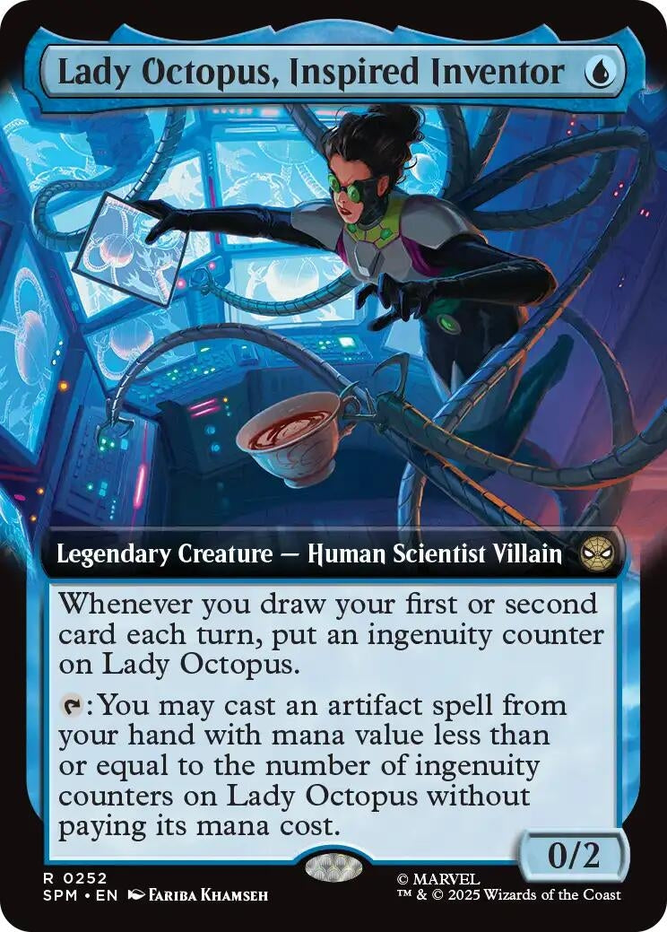 Image for Lady Octopus, Inspired Inventor (Extended Art) (252) (Marvel's Spider-Man) - Magic: The Gathering
