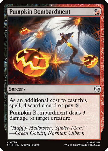 Image for Pumpkin Bombardment (139) (Marvel's Spider-Man) - Magic: The Gathering
