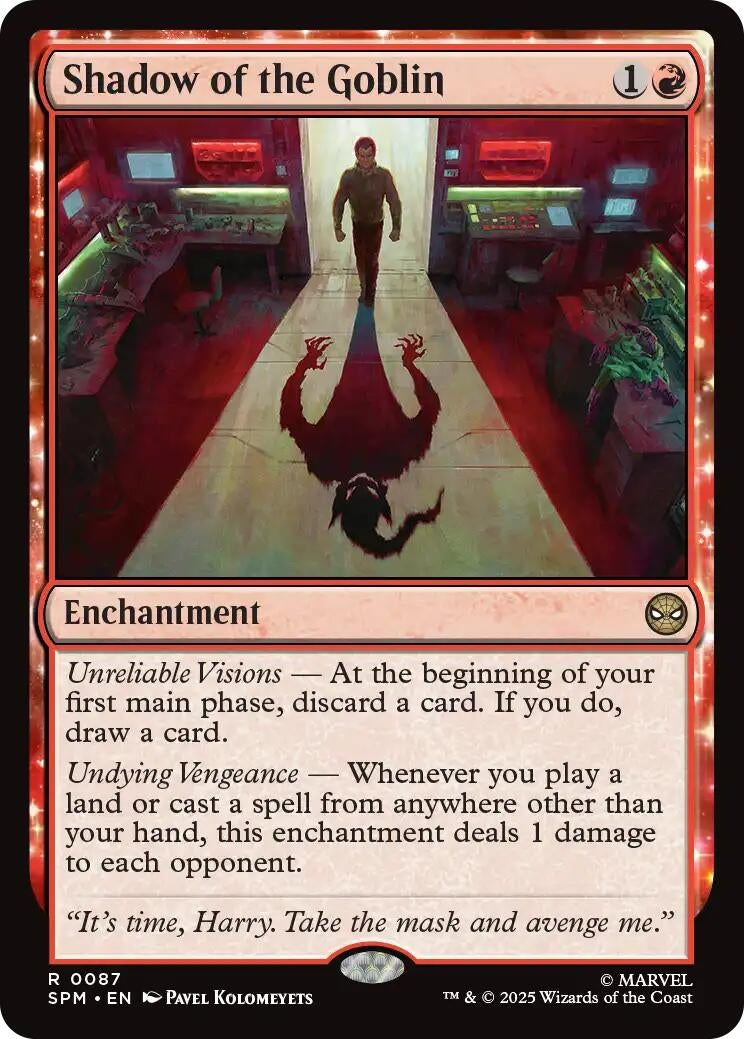 Image for Shadow of the Goblin (87) (Marvel's Spider-Man) - Magic: The Gathering