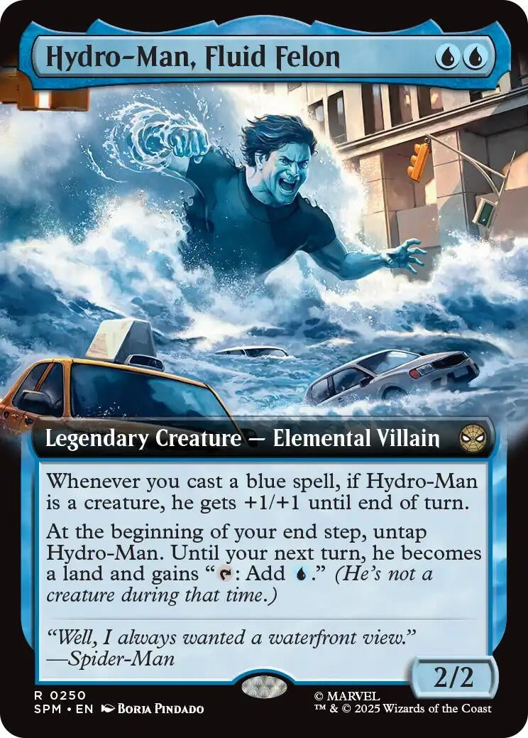 Image for Hydro-Man, Fluid Felon (Extended Art) (250) (Marvel's Spider-Man) - Magic: The Gathering