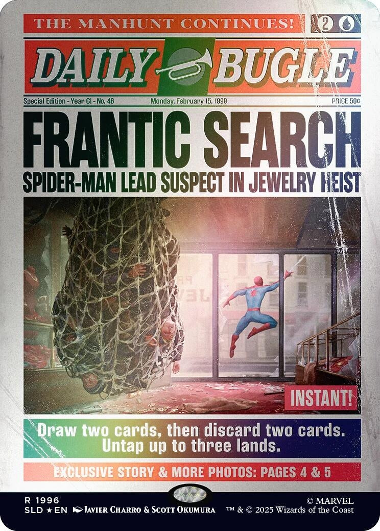 Image for Frantic Search (1996) (Rainbow Foil) (1996) (Secret Lair Drop Series) - Magic: The Gathering