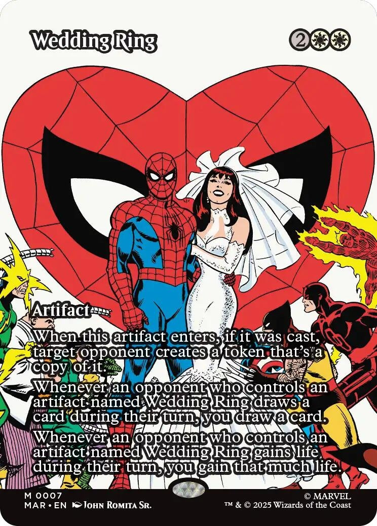 Image for Wedding Ring (Borderless) (7) (Marvel Eternal-Legal) - Magic: The Gathering