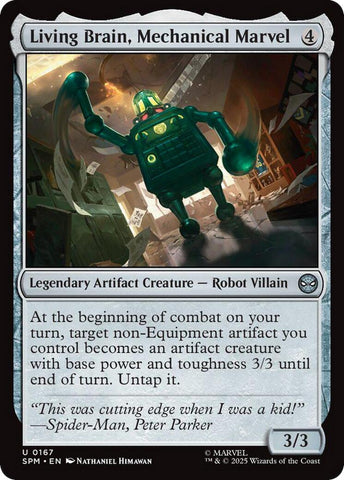 Image for Living Brain, Mechanical Marvel (167) (Marvel's Spider-Man) - Magic: The Gathering