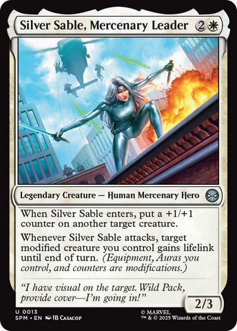 Image for Silver Sable, Mercenary Leader (13) (Marvel's Spider-Man) - Magic: The Gathering